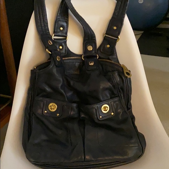 Authentic Marc by Marc Jacobs Navy/Gold Handbag - Picture 2 of 4